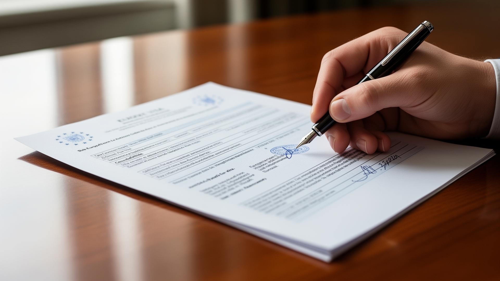 Voynova compliance officer reviewing visa and embassy documentation